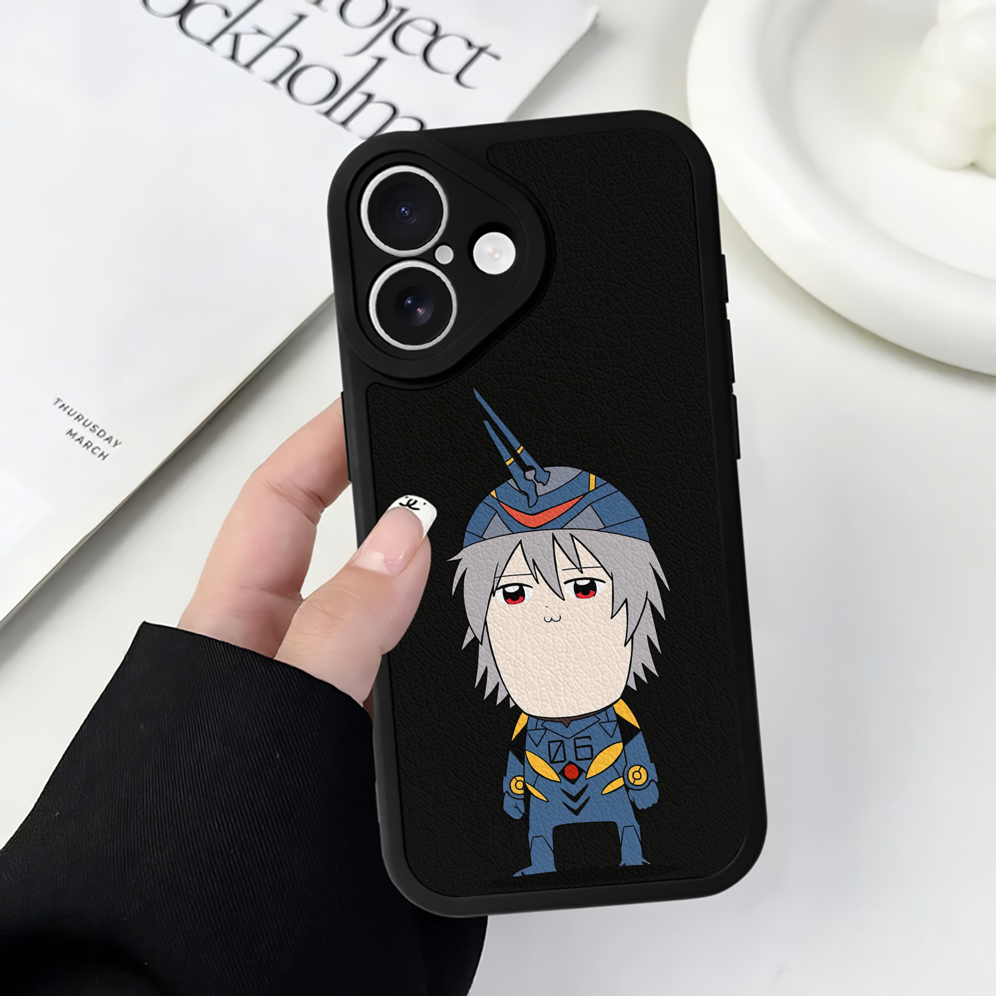 （画像用） EVA 新世紀エヴァンゲリオン 【iPhone 16シリーズ対応】シリコンスマホケース（レザー調） 材質：シリコン